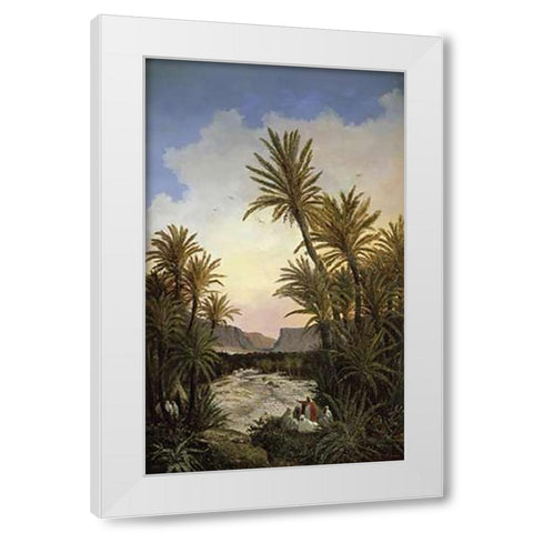The Gorge of El Kantara White Modern Wood Framed Art Print by Lucy, Adrian