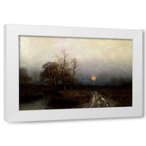 River Sunset White Modern Wood Framed Art Print by Rix, Julian Walbridge