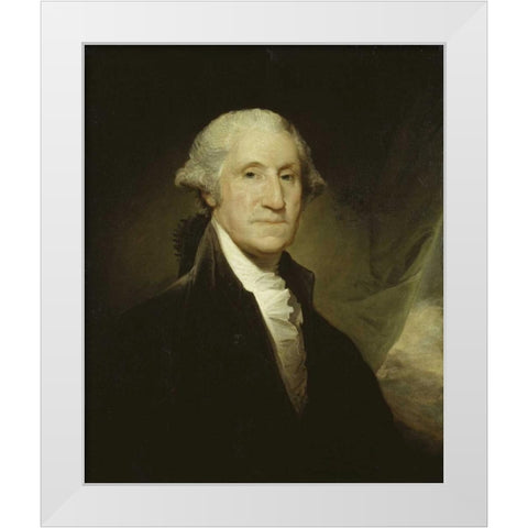 George Washington White Modern Wood Framed Art Print by Stuart, Gilbert