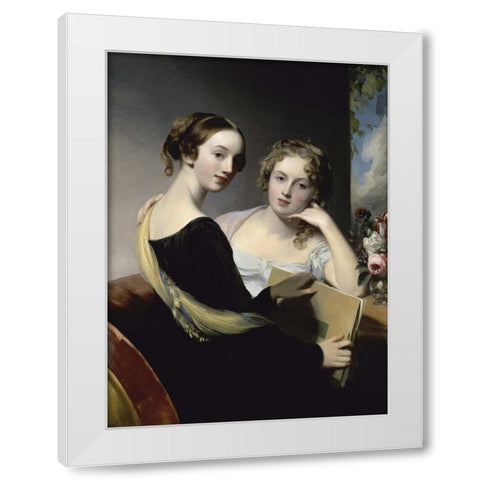 Portrait of the McEven Sisters White Modern Wood Framed Art Print by Sully, Thomas