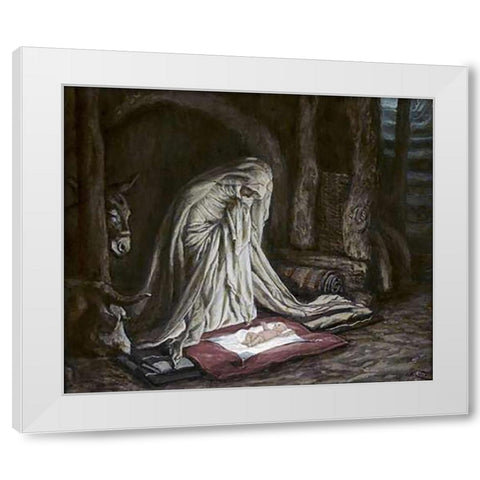 Birth of Jesus Museumist White Modern Wood Framed Art Print by Tissot, James