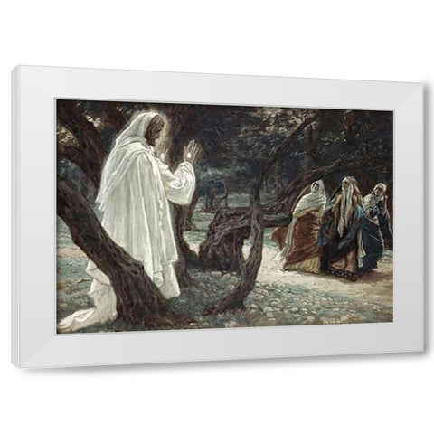 Museumist Appears to the Holy Women White Modern Wood Framed Art Print by Tissot, James