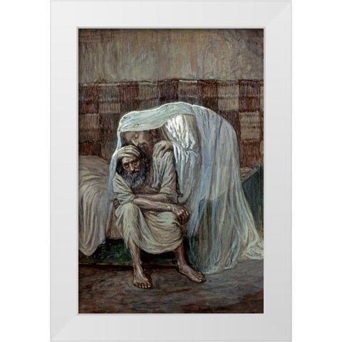God is Near the Afflicted White Modern Wood Framed Art Print by Tissot, James Jacques