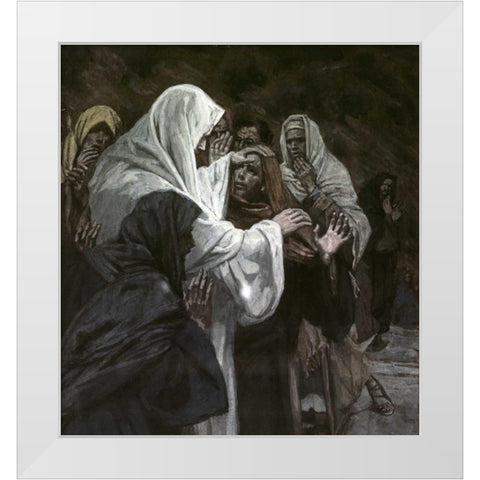 He That Has Seen Me, Has Seen the Father White Modern Wood Framed Art Print by Tissot, James Jacques