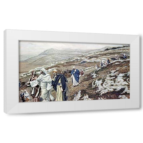 Jesus On His Way to Galilee White Modern Wood Framed Art Print by Tissot, James