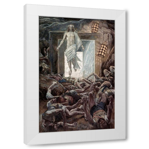The Resurrection White Modern Wood Framed Art Print by Tissot, James Jacques