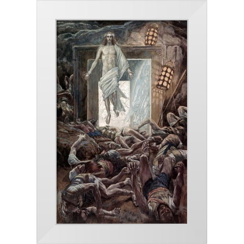 The Resurrection White Modern Wood Framed Art Print by Tissot, James Jacques