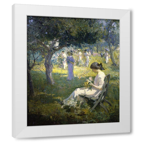 Garden Party White Modern Wood Framed Art Print by Titcomb, Mary Bradish