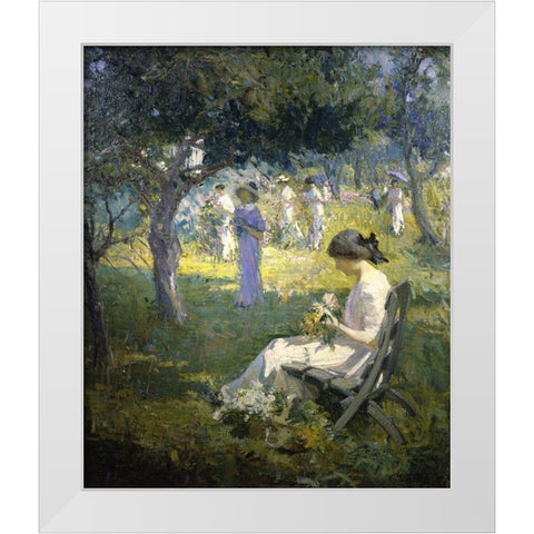Garden Party White Modern Wood Framed Art Print by Titcomb, Mary Bradish