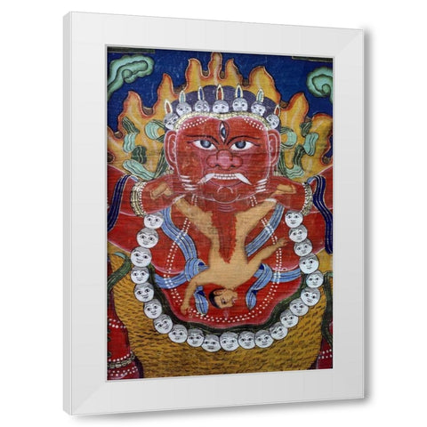 Goddess Kali White Modern Wood Framed Art Print by Unknown