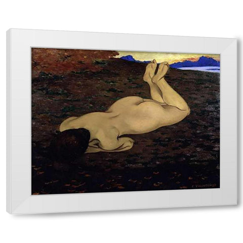 The Spring White Modern Wood Framed Art Print by Vallotton, Felix