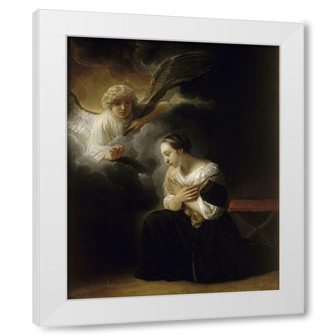 The Virgin of the Immaculate Conception White Modern Wood Framed Art Print by Van Hoogstraten, Samuel