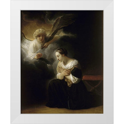The Virgin of the Immaculate Conception White Modern Wood Framed Art Print by Van Hoogstraten, Samuel