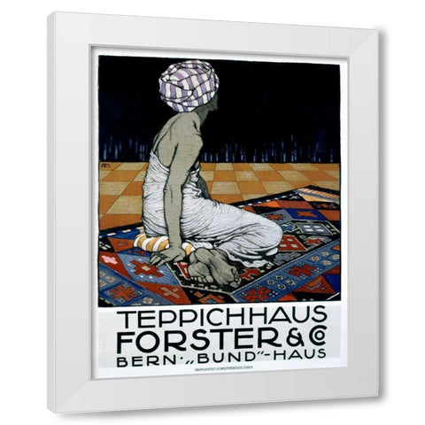 Teppichhaus Forster and Co White Modern Wood Framed Art Print by Mangold, Burkhard