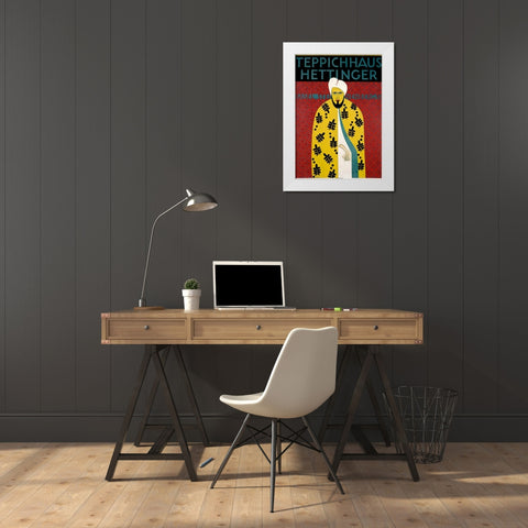 Teppichhaus Hettinger White Modern Wood Framed Art Print by Morach, Otto