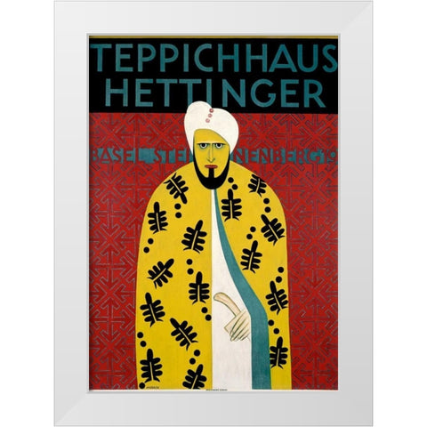 Teppichhaus Hettinger White Modern Wood Framed Art Print by Morach, Otto