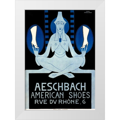 Aeschbach American Shoes White Modern Wood Framed Art Print by Schoellhorn, Hans