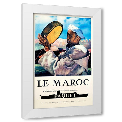 Le Maroc / Navigation Paquet White Modern Wood Framed Art Print by Unknown