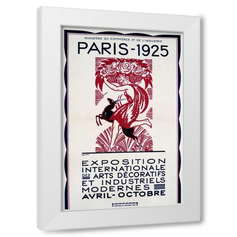 Paris-1925 White Modern Wood Framed Art Print by Bonfils, Robert