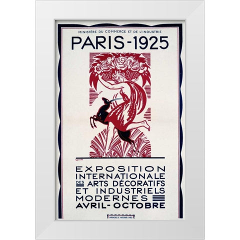 Paris-1925 White Modern Wood Framed Art Print by Bonfils, Robert