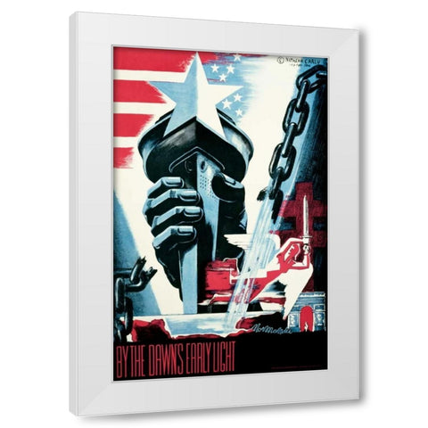 By Dawnâ€™s Early Light White Modern Wood Framed Art Print by Carlu, Natacha