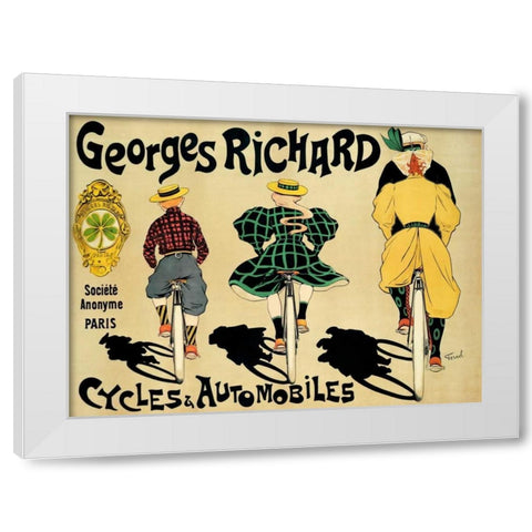 Georges Richard White Modern Wood Framed Art Print by Fernel, Fernand