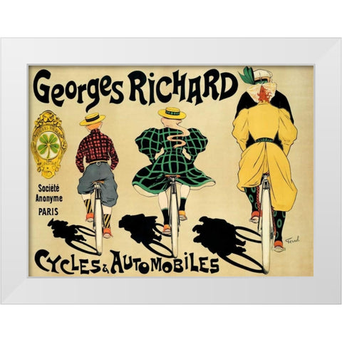 Georges Richard White Modern Wood Framed Art Print by Fernel, Fernand