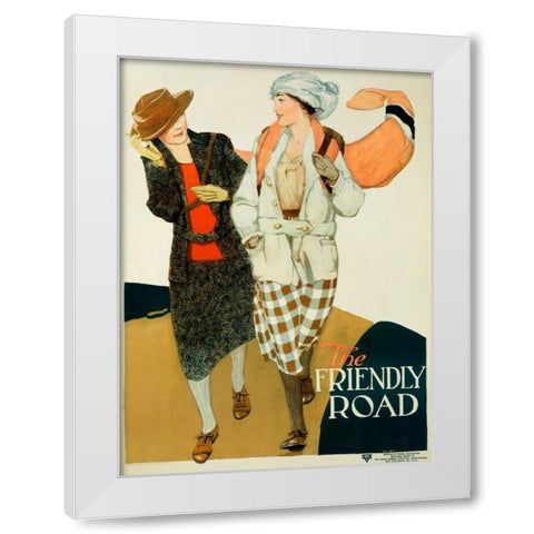 YWCA / The Friendly Road White Modern Wood Framed Art Print by Parkhurst, Anita