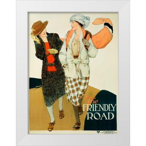 YWCA / The Friendly Road White Modern Wood Framed Art Print by Parkhurst, Anita