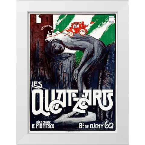 Les Quatâ€™zâ€™Arts White Modern Wood Framed Art Print by Rogier, Georges