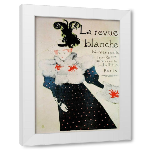 La Revue Blanche White Modern Wood Framed Art Print by Toulouse-Lautrec, Henri