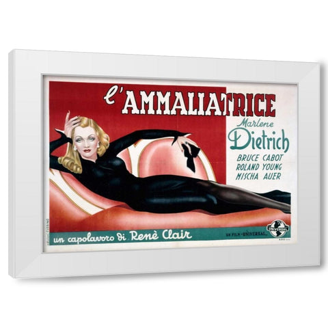 Lâ€™Ammaliatrice White Modern Wood Framed Art Print by Vargas, Alberto