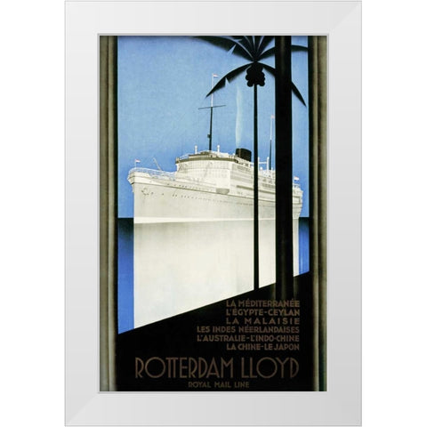 Rotterdam Lloyd White Modern Wood Framed Art Print by Von Stein, Johann
