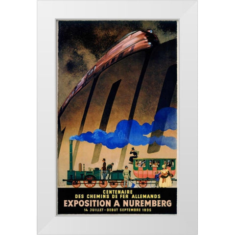 Exposition a Nuremburg White Modern Wood Framed Art Print by Wiertz, Jupp