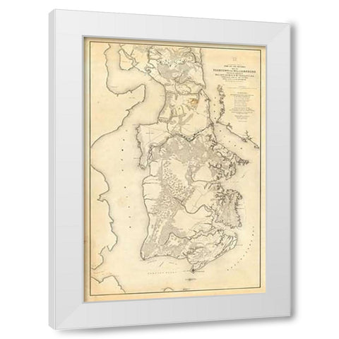 Civil War - Yorktown To Williamsburg, 1862 White Modern Wood Framed Art Print by Abbot, Henry L.