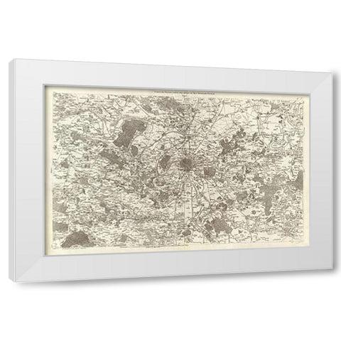 Paris, France, 1762 White Modern Wood Framed Art Print by Cassini, Cesar-Francois