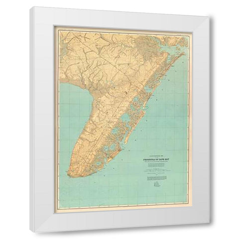 Cape May, New Jersey, 1888 White Modern Wood Framed Art Print by Geological Survey of New Jersey