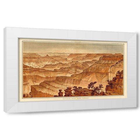 Grand Canyon - Panorama from Point Sublime  White Modern Wood Framed Art Print by Holmes, William Henry