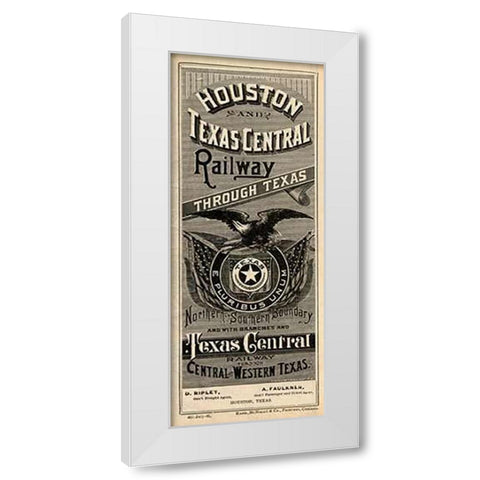 Cover: Houston and Texas Central Railway through Texas, 1885 White Modern Wood Framed Art Print by Houston and Texas Central Railway