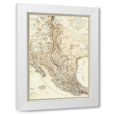 ComVintageite: Nouvelle Espagne, 1809 White Modern Wood Framed Art Print by Von Humboldt, Alexander