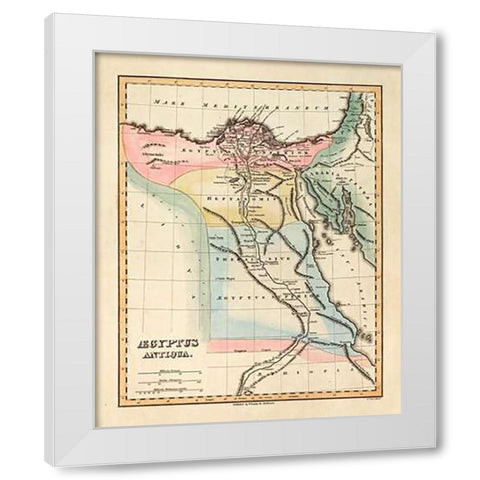 Aegyptus Antiqua, 1823 White Modern Wood Framed Art Print by Lucas, Fielding