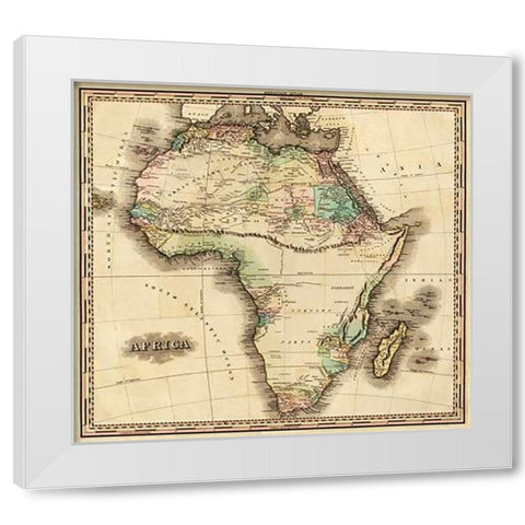 Africa, 1823 White Modern Wood Framed Art Print by Tanner, Henry