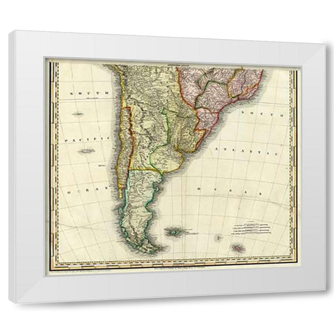 South America and West Indies, 1823 White Modern Wood Framed Art Print by Tanner, Henry