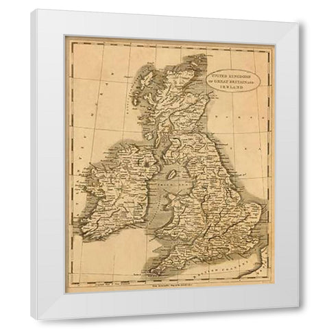 United Kingdoms, 1812 White Modern Wood Framed Art Print by Arrowsmith, Aaron