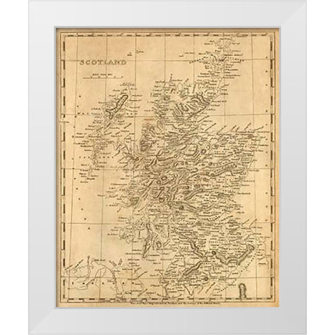 Scotland, 1812 White Modern Wood Framed Art Print by Arrowsmith, Aaron