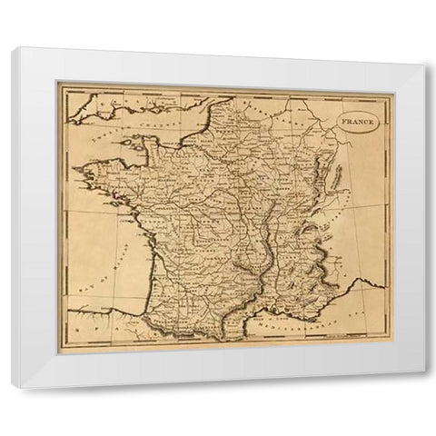 France, 1812 White Modern Wood Framed Art Print by Arrowsmith, Aaron