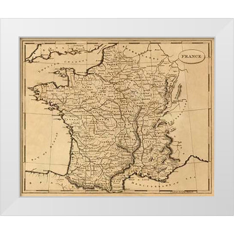 France, 1812 White Modern Wood Framed Art Print by Arrowsmith, Aaron