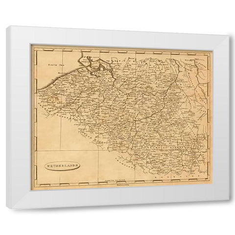 Netherlands, 1812 White Modern Wood Framed Art Print by Arrowsmith, Aaron