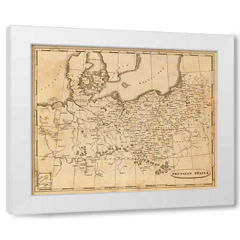 Prussian States, 1812 White Modern Wood Framed Art Print by Arrowsmith, Aaron