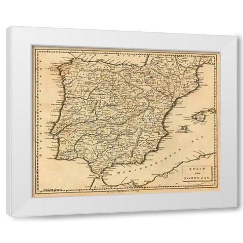 Spain, Portugal, 1812 White Modern Wood Framed Art Print by Arrowsmith, Aaron